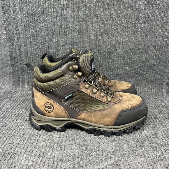 Timberland Pro Keele Ridge Steel Toe Waterproof Work Boots Brown Leather Mens 7M